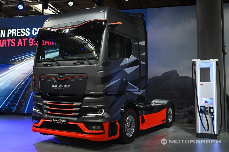 만트럭버스가 이달 공개한 대형 전기트럭 시제품 'e트럭'