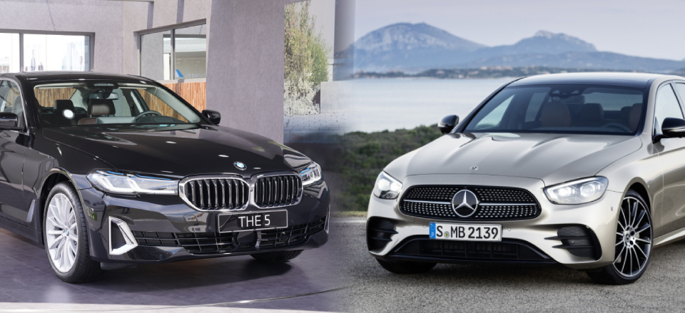 (왼쪽부터) BMW 5시리즈, 메르세데스-벤츠 E클래스